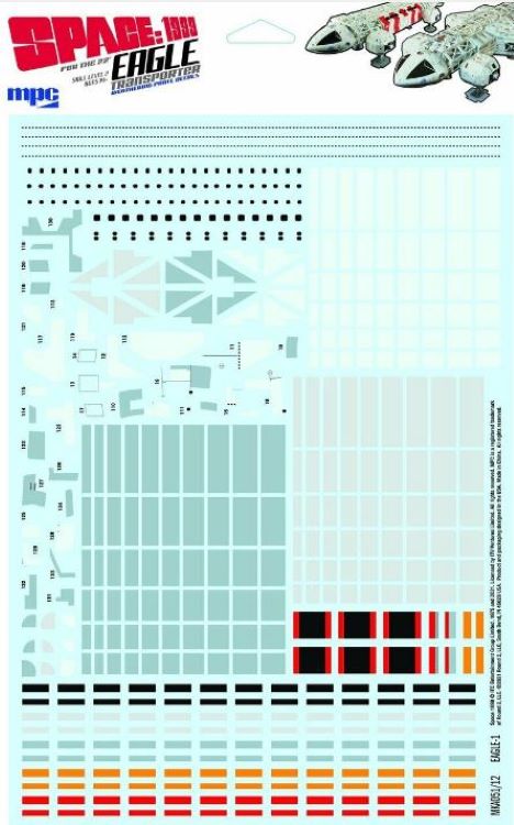 1/48 Space 1999: Eagle 22" Transporter Panel Decals