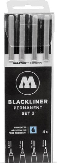 Blackliner Pen 4pc Set #2 (.3, .5, .7, 1mm)
