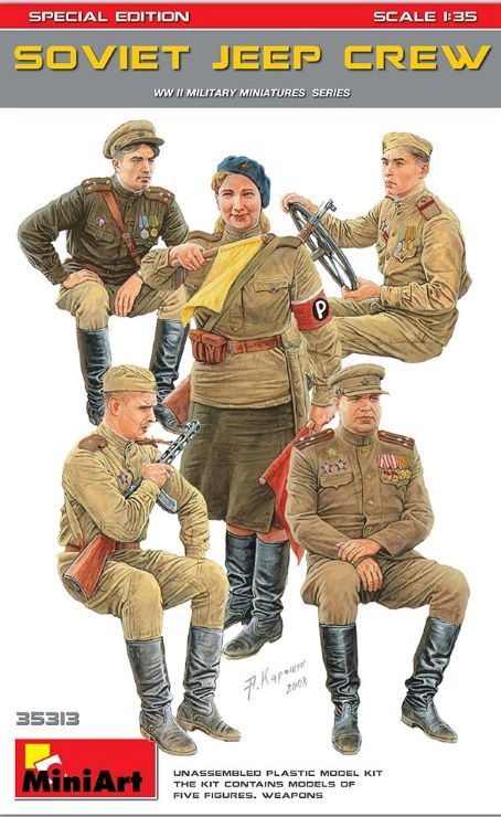 1/35 WWII Soviet Jeep Crew (5) (Special Edition)
