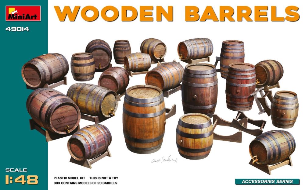 1/48 Wooden Barrels (20)