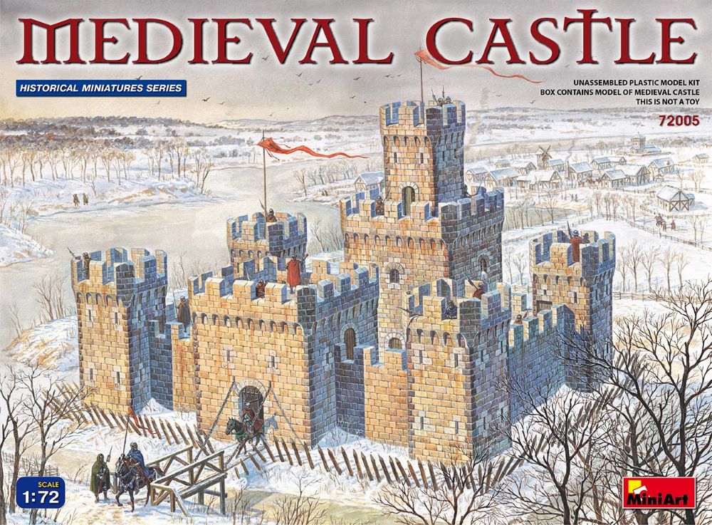 1/72 XII-XV Century Medieval Castle w/High Towers
