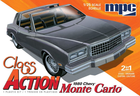 1/25 1980 Class Action Chevy Monte Carlo w/Chopper Motorcycle & Trailer