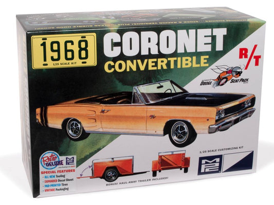 1/25 1968 Dodge Coronet Convertible w/Trailer