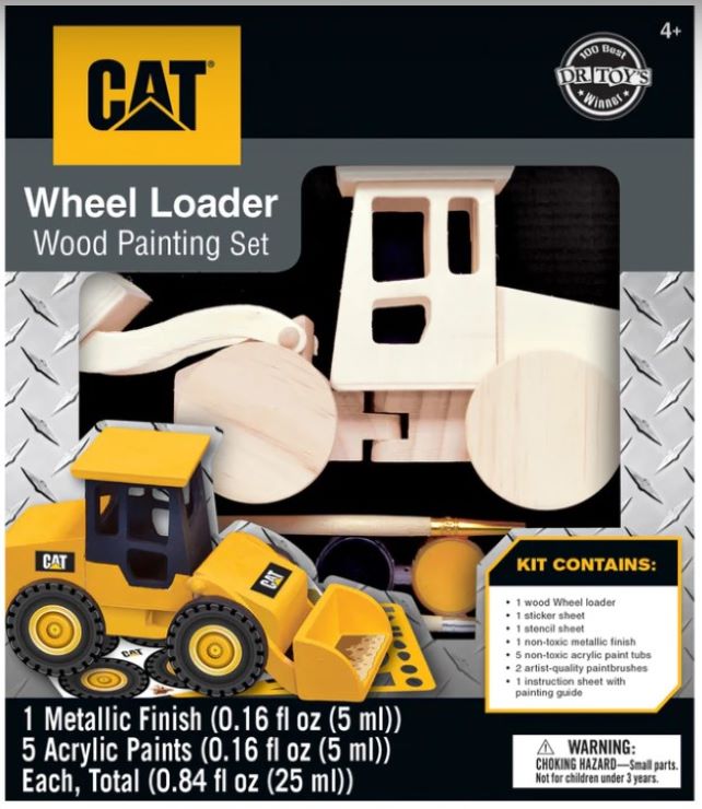 Caterpillar: Construction Wheel Loader Wood Set w/Paint & Brush