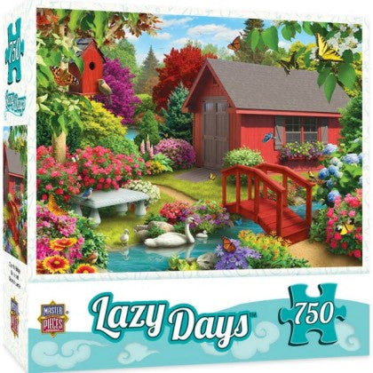 Lazy Days: Over the Bridge (Springtime in Backyard) Puzzle (750pc)