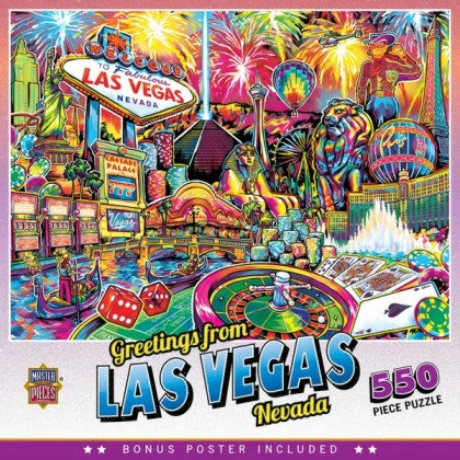 Greetings From: Las Vegas Collage Puzzle (550pc)