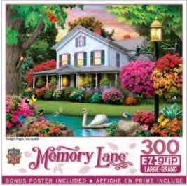 Memory Lane: Twilight Flight (Birds, Pond, House) EzGrip Puzzle (300pc)