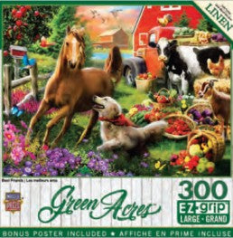 Green Acres: Best Friends (Horse & Dog/Farm Scene) EzGrip Puzzle (300pcs)