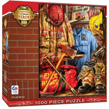 Hometown Heroes: Fire & Rescue Uniforms/Equipment Puzzle (1000pc)