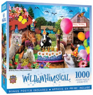 Wild & Whimsical: Birthday Party Animals Puzzle (1000pc)