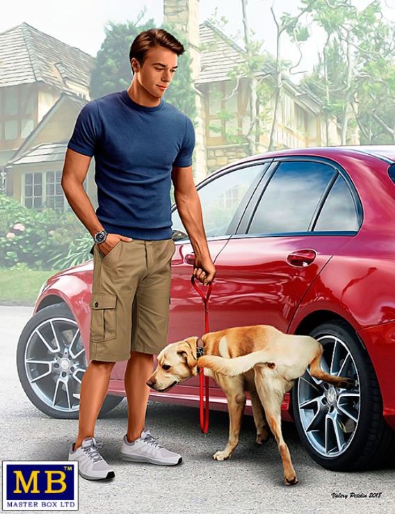 1/24 Bart & Radley the Dog w/Leg-Up