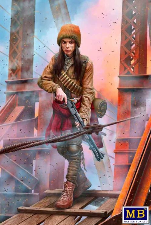 1/24 Post-Apocalyptic: Splinter Female Raider w/Gun