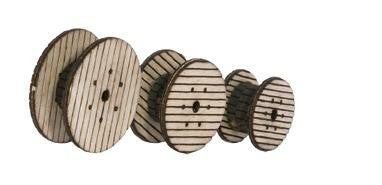 HO Cable Reels Laser Cut Wood Kit (3 diff)