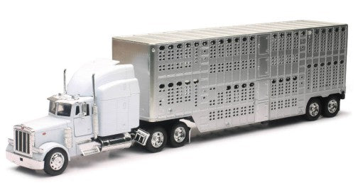 1/32 Peterbilt 379 w/Pot Belly Livestock Trailer (Die Cast)