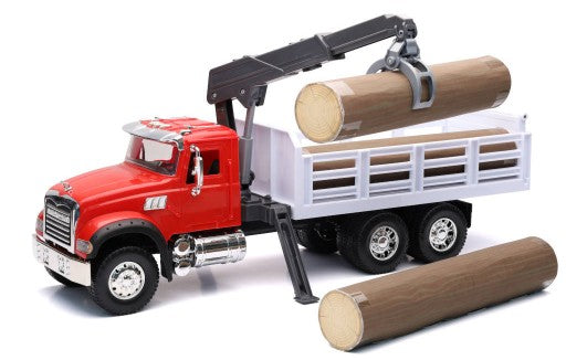 1/18 Mack Granite Log Truck w/Crane & Load (Die Cast)