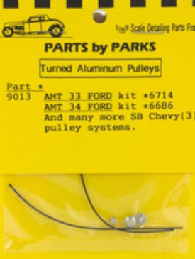 1/24-1/25 Pulley Set 1933-34 Ford & SB Chevy (Spun Aluminum) (3)