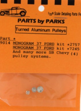 1/24-1/25 Pulley Set 1937 Ford & SB Chevy (Spun Aluminum) (4)