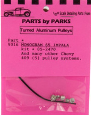 1/24-1/25 Pulley Set 1965 Chevy & Chevy 409 (Spun Aluminum) (5)