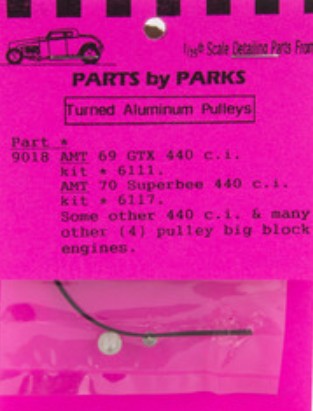 1/24-1/25 Pulley Set Chrysler & Ford Big Block  (Spun Aluminum) (4)