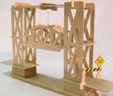 Truss Design Moving Lift Bridge Wooden Kit