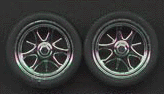 1/24-1/25 Daggers Chrome Rims w/Tires (4)