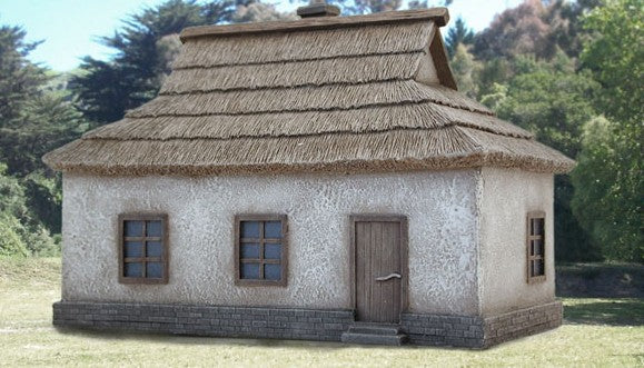 1/72 Ukrainian House #1 (Cast Polystone Painted)