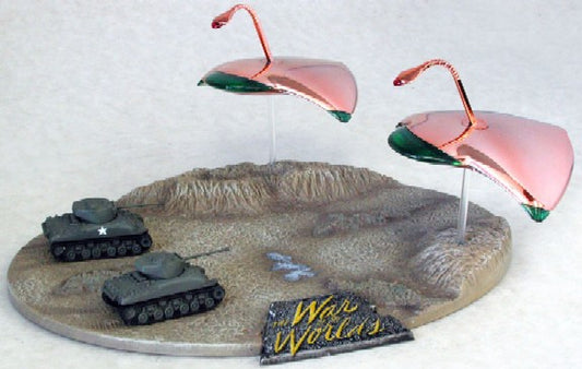 1/144 War of the Worlds: War Machines vs Sherman Tanks Attack Diorama