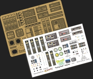 1/32 Voyage to the Bottom of the Sea: Flying Sub Interior Photo-Etch & Decal Set for MOE