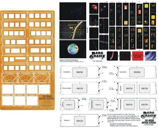 1/32 Star Trek: USS Enterprise Bridge Display Screen Photo-Etch & Backlight Film Set for AMT