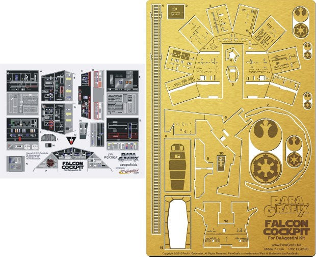 1/43 DeAgostini Millennium Falcon Cockpit Photo-Etch & Decal Set