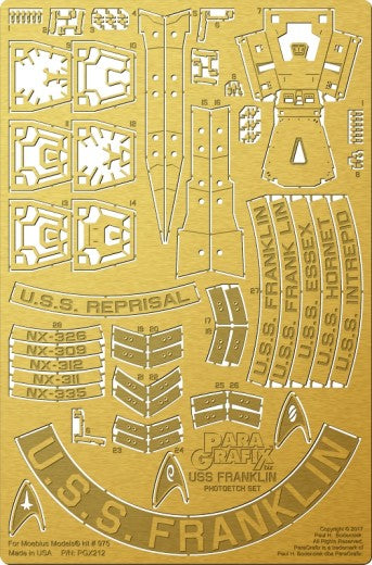 1/350 Star Trek Beyond: USS Franklin NX326 Photo-Etch Set for MOE