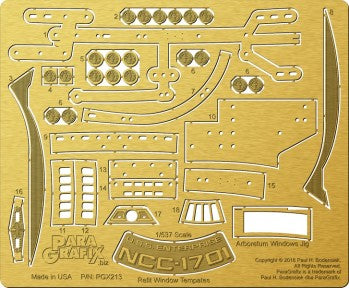 1/537 Star Trek: USS Enterprise NCC1701 Refit Window Templates Photo-Etch Set for AMT