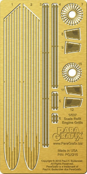 1/537 Star Trek: USS Enterprise NCC1701 Refit Engine Grills Photo-Etch Set for AMT