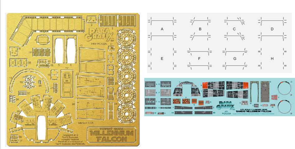 1/75 Bandai Perfect Grade Millennium Falcon Photo-Etch & Decal Set