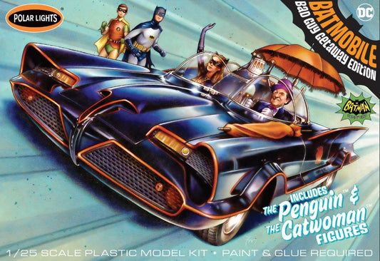 1/25 Classic 1966 Batmobile w/Catwoman & Penguin Figures