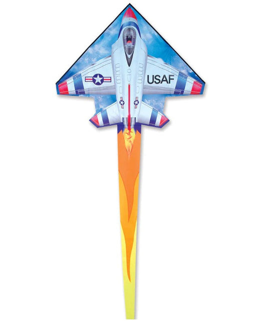 53"x132" F16 Thunderbird 2D Jet Nylon Kite