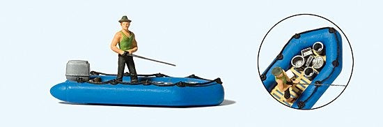 HO Angler (Fishman) in Dinghy Boat