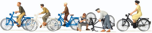 HO Young People (6) w/Bicycles (5)