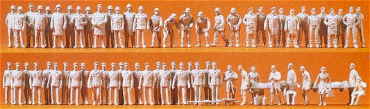 HO Unpainted Firemen, Police, & Rescue Service (60) (Kit)