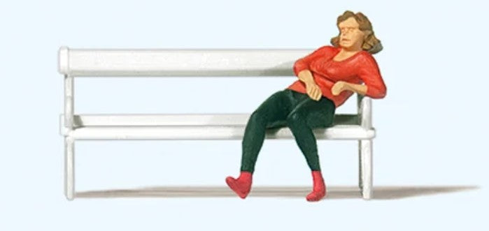 HO Woman Sitting on Bench