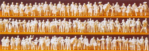 N Unpainted Passengers Standing & Sitting (120) (Kit)