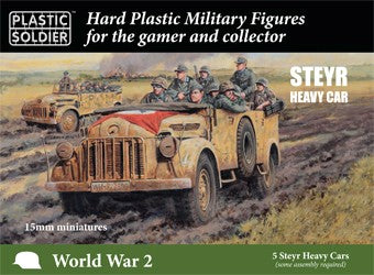 15mm WWII German Steyr Heavy Car (5) & Crew (30)