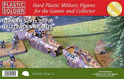 1/72 WWII German SdKfz 251/D Variants Halftrack (4) & Crew (37)