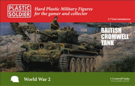 1/72 WWII British Cromwell Tank (3) & Crew (3)