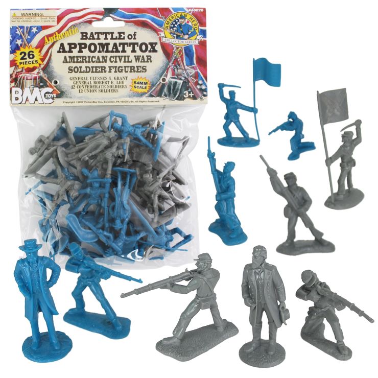 54mm American Civil War Battle of Appomattox Figure Playset (26pcs) (Bagged) (BMC Toys)