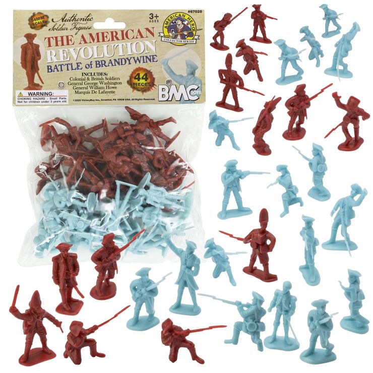 54mm American Revolution Battle of Brandywine Figure Playset (44pcs) (Bagged) (BMC Toys)