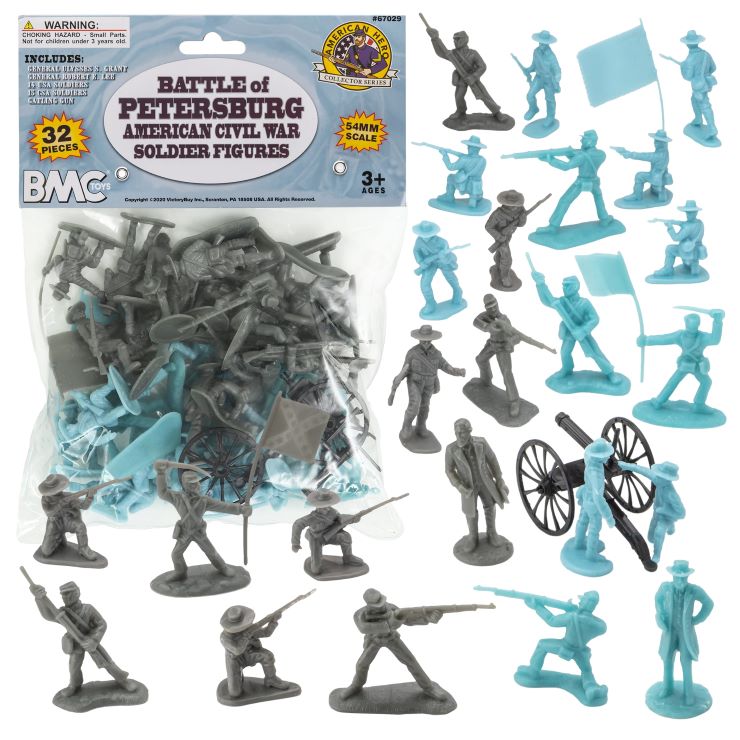 54mm American Civil War Battle of Petersburg Figure Playset (32pcs) (Bagged) (BMC Toys)