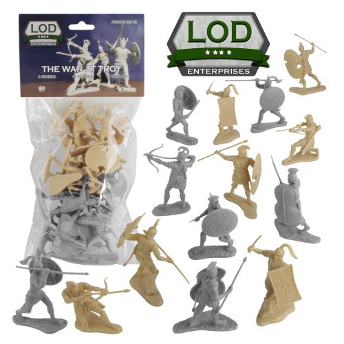 1/32 The War at Troy Greeks & Trojans Playset (16) (Bagged) (LOD Enterprises)