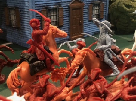 1/32 Revolutionary War American Cavalry Playset (6 w/6 Horses) (Bagged) (LOD Enterprises)