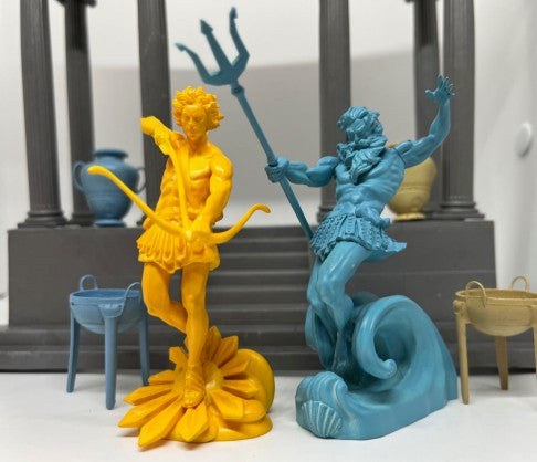 1/32 The War At Troy Apollo & Poseidon Mythic Gods Playset (2) (Carded) (LOD Enterprises)